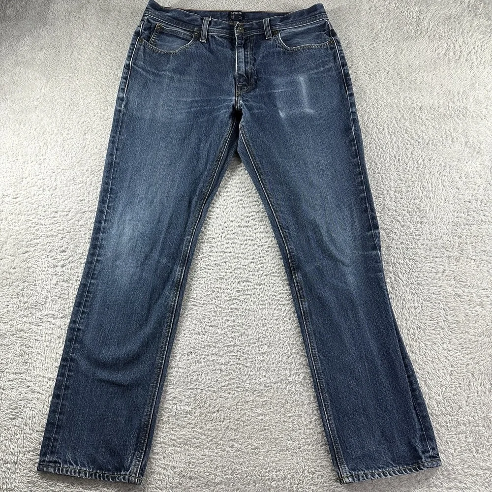 J.Crew Jeans‎ Mens 33x32 (33x29) The Sutton Pocket Fade Straight Fit Light Wash